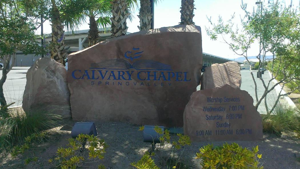 Jonathan Saxon/Las Vegas Review-Journal The entrance to Calvary Chapel, where former N ...