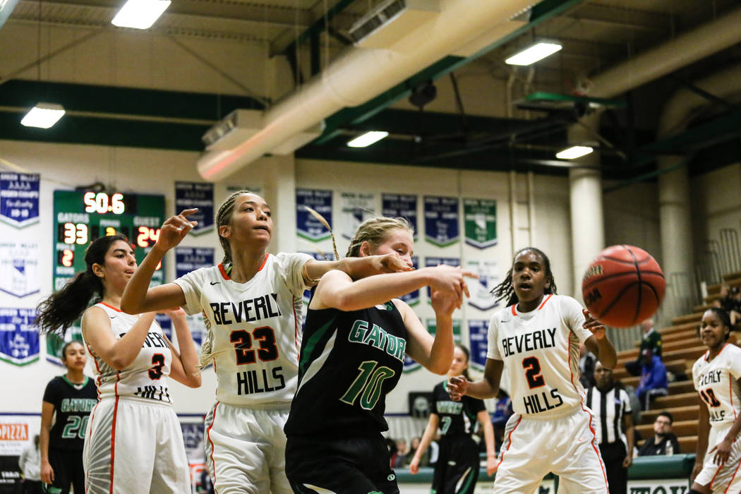 Beverly Hills’ Megan Saghian (3), Beverly Hills’ Emma Duchemin (23), Green Valle ...