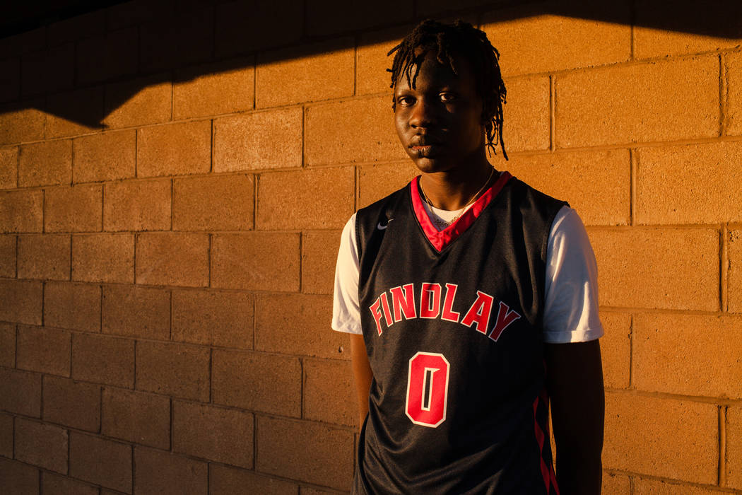 Findlay Prep’s Bol Bol poses for a portrait at Horizon Crest Park in Henderson, Wednes ...