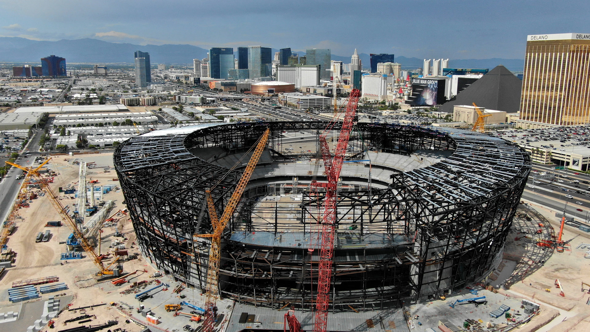 Las Vegas Raiders Stadium 1 Year From Completion Video Allegiant