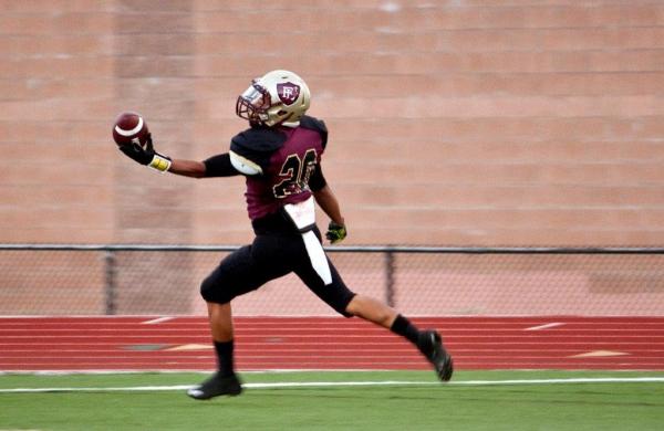 Faith Lutheran running back Keenan Smith has scored 10 touchdowns for the Crusaders this sea ...