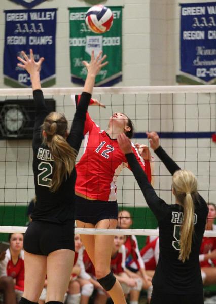 Coronado’s Brooke Garlick (12) looks to for an angle against Palo Verde on Saturday.