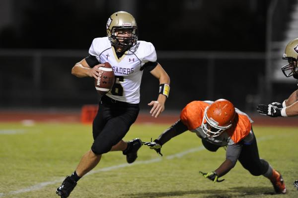 Faith Lutheran quarterback Jacob Deaville has thrown for 1,692 yards with 16 touchdowns and ...