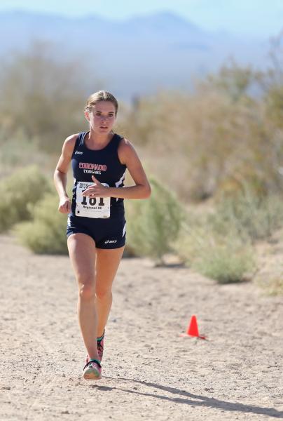 Coronado’s Sara Dort pulls away to win the Sunrise Region girls meet.