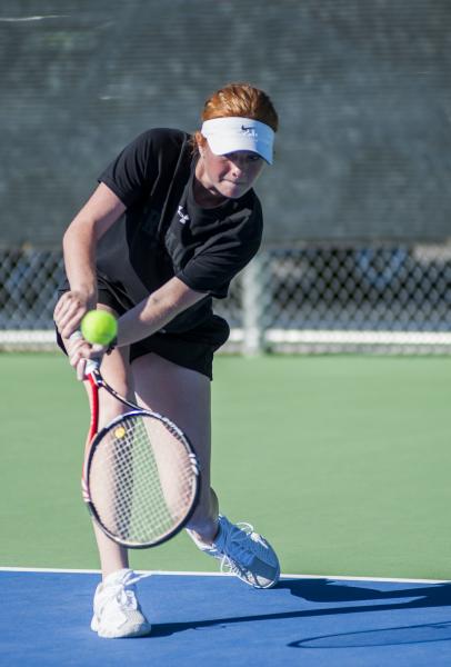 Faith Lutheran’s Madison Foley reaches for a shot