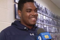Notre Dame offensive lineman Ronnie Stanley. (Screengrab/YouTube/WatchND)