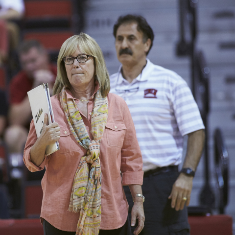 UNLV Women’s Volleyball team defeated Portland State in five sets in the Cox Pavilion ...