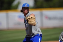 College of Southern Nevada pitcher Mikey York, who was selected in the fifth round of the Ma ...