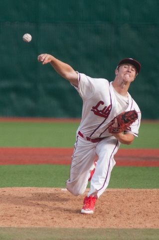 Liberty’s Dan Skelly pitches against Centennial in the Division I state tournament on ...