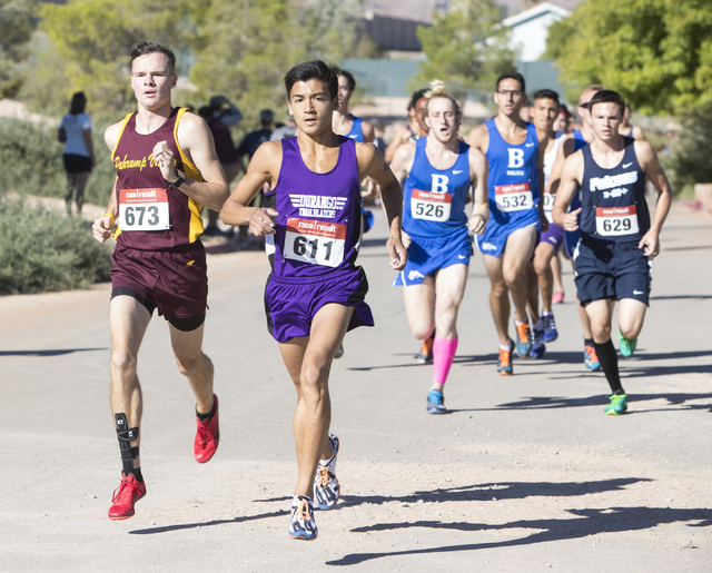 Frankie Bisacky from Durango High School leads the pack during the men’s junior-senior ...