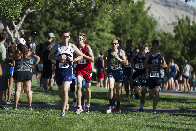Boys varsity runners compete in the cross country Palo Verde Labor Day Classic at Palo Verde ...