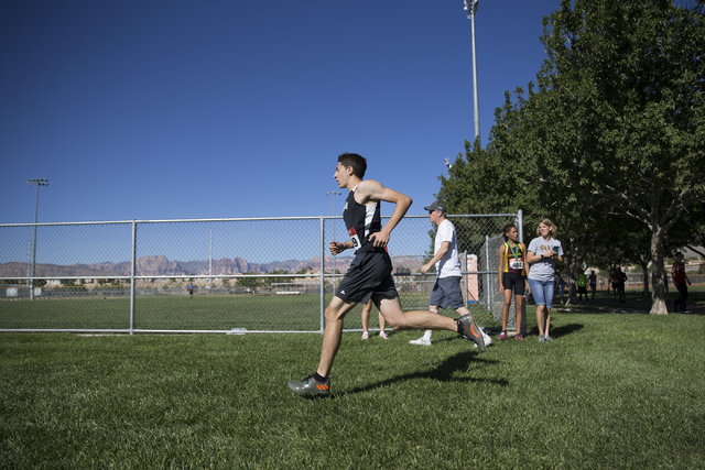 Palo Verde’s Daniel Ziems, who finished third place, runs in the cross country boys v ...