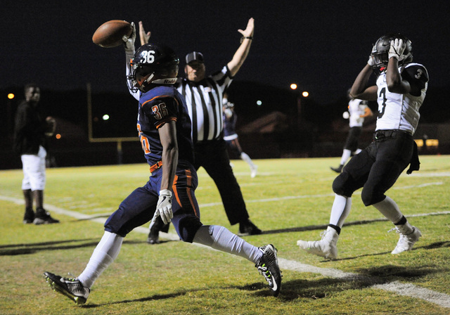 Legacy running back Amorey Foster (36) scores a touchdown during the Legacy High School Palo ...