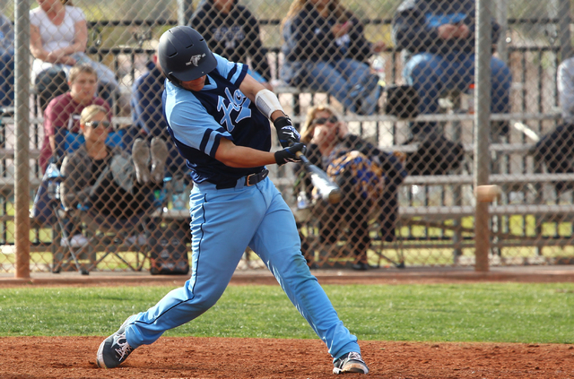 Foothill’s Zack Avery takes a swing against Las Vegas High on Thursday. Foothill won t ...