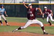 Cimarron-Memorial’s Larry Quaney (22) pitches against Centennial on Tuesday. Quaney st ...