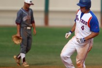Bishop Gorman’s Brandon Wulff (4) rounds second base after hitting his 10th home run o ...