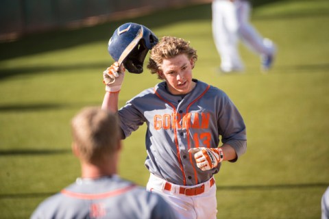 Bishop Gorman second baseman Nick Israel (13) runs to home plate after hitting a home run ag ...
