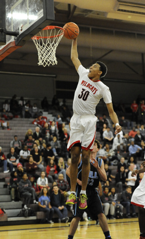 Las Vegas forward Tyler Bey dunks against Foothill on Friday. Foothill defeated Las Vegas, 6 ...