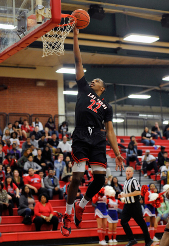 Las Vegas’s Patrick Savoy goes for the lay up against Valley on Tuesday. Savoy scored ...