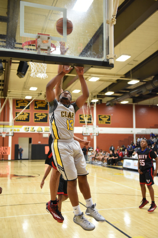 Clark’s Ty’Rek Wells (13) goes up for a shot against Valley on Saturday. Wells h ...