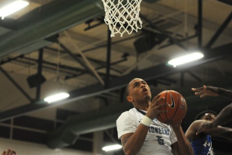 Canyon Springs’ Gerad Davis (5) goes up for a shot on Thursday. Davis had 14 points an ...