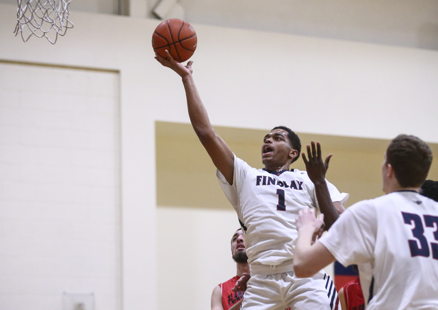 Findlay Prep forward P.J. Washington (1) shoots against Planet Athlete during a basketball g ...