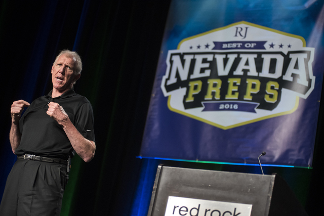 Hall of Fame basketball player Bill Walton speaks to the crowd during the inaugural Best of ...