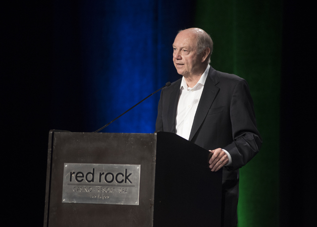 Las Vegas Review-Journal publisher Craig Moon speaks during the inaugural Best of Nevada Pre ...