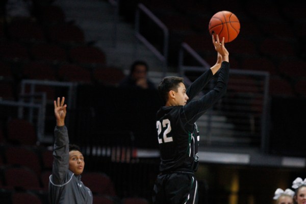 Palo Verde guard Taylor Miller puts up a successful 3-point shot against Canyon Springs duri ...