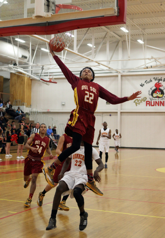 Del Sol forward JonRoss Juhas (22) goes up for a shot against Tech on Wednesday. Juhas has a ...