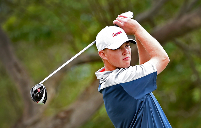 Coronado’s Grant McKay tees off on the first hole during the first round of Division I ...