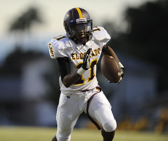 Eldorado wide receiver Demoreyah Holmes runs for a first down against Chaparral on Friday. ( ...