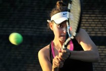 Palo Verde’s Annie Walker eyes the ball during her Sunset Region single final against ...