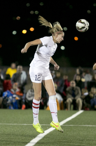 Coronado’s Taylor Kornieck heads the ball during a Division state semifinal on Friday. ...