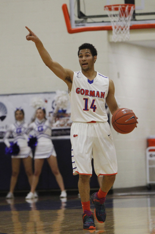 Bishop Gorman senior point guard Noah Robotham (14), the Review-Journal’s state player ...