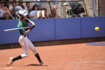 Palo Verde’s Brooke Stover swings at a pitch during the Sunset Region championship gam ...