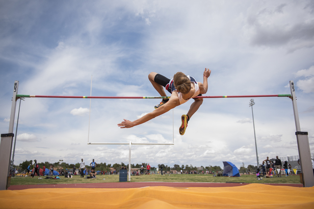 Coronado’s Garrett Furlong competes in the high jump event during the Division I regio ...