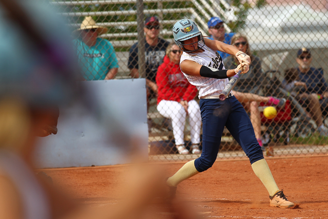 Foothill’s Sarah Maddox hits the ball while playing against Coronado on Wednesday. The ...