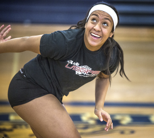 Sierra Vista’s Girls Volleyball player Bridgett Levi during practice on Wednesday. Aft ...
