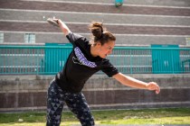 Silverado senior Monet Salazar prepares to throw the discus during practice at Silverado Hig ...