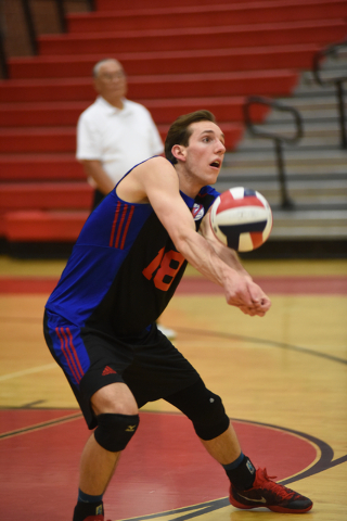 Valley High School senior volleyball player Marty Heavey (18) is seen in game action at Vall ...
