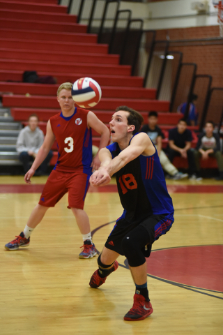 Valley High School senior volleyball player Marty Heavey (18) is seen in game action at Vall ...