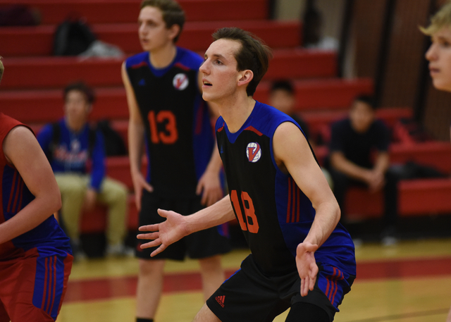 Valley High School senior volleyball player Marty Heavey (18) is seen in game action at Vall ...