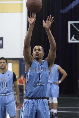 Team Howard Pulley shooting guard Gary Trent Jr. (1) shoots a free throw shot against team U ...