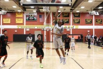 Clark guard Keyshaun Webb drives in for an uncontested layup against Mojave on Tuesday. Clar ...