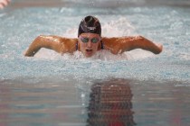 Green Valley’s Abby Richter swims the fly portion of the 200-yard individual medley du ...