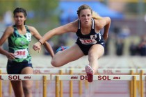 Coronado’s Charleen Jordan competes in the girls 100-meter hurdles during the Sunrise ...