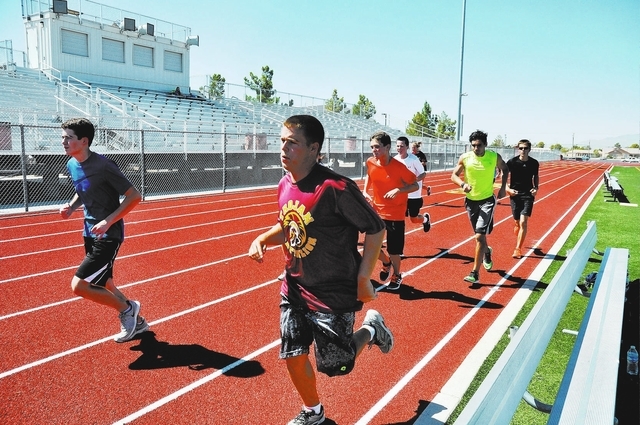 Horace Langford Jr. / Pahrump Valley Times – PVHS Cross Country Practice.