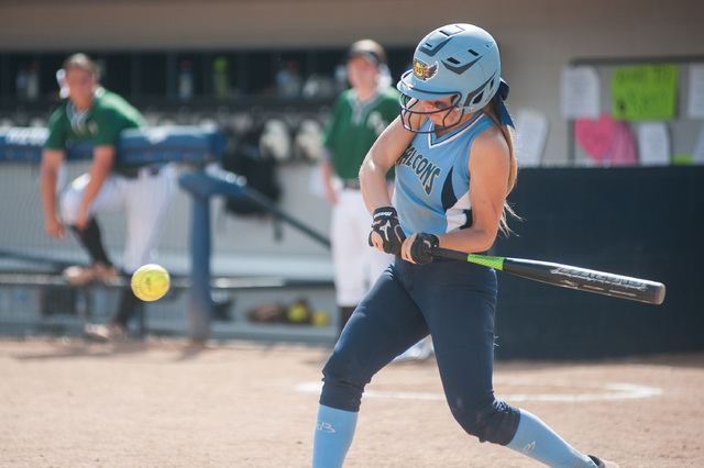 Foothill’s Hannah Stevens bats while playing against Palo Verde in the Division I stat ...