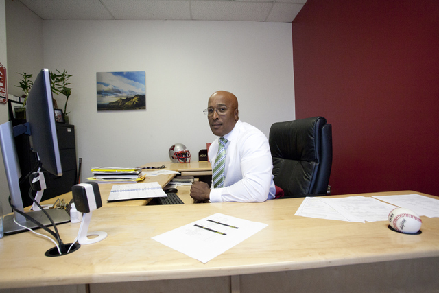 Eric Toliver, associate athletic director for compliance at the University of Las Vegas spea ...